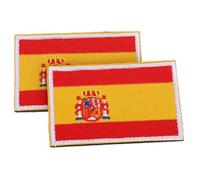 Zerodeko 2 Piezas Parche Bordado de Bandera Patriótica Adhesivo para Ropa y Chalecos de Poliéster, Fácil de Usar para Proyectos DIY y Manualidades