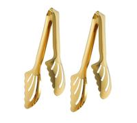 Zerodeko 2 Piezas Pinzas de Cocina Inoxidable Antitérmicas y Resistentes Utensilios para Servir Ensaladas Pasta y Bbq Diseño Ergonómico Aptas para Lavavajillas