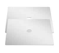 Zerodeko 2 Piezas Placa de Repuesto para Cepillo de Inodoro Placa de Cepillo de Inodoro para Baño Acero Inoxidable Plata Tapa Antimanchas sin Olor para Limpieza