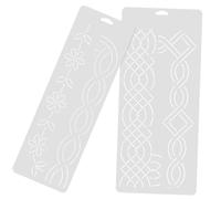 Zerodeko 2 Piezas Plantillas de Plástico para Acolchado y Bordado Plantilla de Costura Multifuncional Duradera para Patchwork y Quilting Patrones Nº