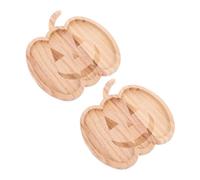 Zerodeko 2 Piezas Plato de madera de calabaza soporte de fruta seca tabla de servir de madera bandeja de calabaza para comida bandejas y platos para servir halloween