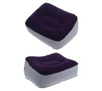Zerodeko 2 Piezas Reposapiés Inflable de PVC Tela de Terciopelo, Cómodo y Fácil de Guardar para Piernas y Pies en Casa Aire Libre