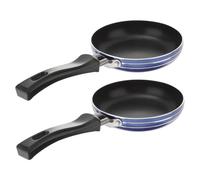 Zerodeko 2 Piezas Sartenes Pequeñas Antiadherentes para Cocinar Huevos Diseño Ergonómico y Cómodo Colores Aleatorios para Cocina y Restaurantes Color Aleatorio