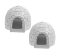 Zerodeko 2 Uds Juguete Iglú Casa De Juguete Iglú Modelo De Casa De Hielo Falso Figuras Árticas Realistas Juguetes para Niños Y Niñas Decoración De Micropaisaje