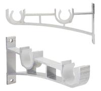 Zerodeko 2 Unidades Soporte y Blanco de Aleación Doble de Aluminio de Cortina Placa Metálica Instalación Fácil para en Barras