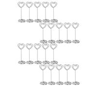Zerodeko 20 Clips Creativos en Forma de Corazón para Tarjetas y Notas, Porta Notas Multifunción de Metal Plateado 1,5x85x31mm, Pack de 20 Unidades para Decoración de Escritorio y Fiestas
