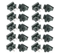Zerodeko 20 Piezas Conector Hembra Macho SPT-1, Enchufe Intermedio Adaptador, Conexión Rápida Tipo Cassette, Plástico E Hierro, Verde, para Uso Doméstico