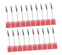 Zerodeko 20 Piezas Soporte Madera para Tarjetas con Clip Metálico Portanombres y Números de Mesa Soporte para Notas Seguro y Decorativo para Bodas Fiestas y Oficina