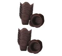 Zerodeko 200 Piezas Papel De Pastel Pequeño Anti-Aceite Moldes para Muffins a Prueba De Grasa Tazas para Hornear Naturales Vasos De Papel De Envoltorios para Hornear Flores Loto