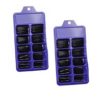 Zerodeko 200 Uñas Postizas de Bailarina de Ataúd Cobertura Completa Puntas de Uñas Coloridas Caja de 2 Sets 100 Piezas para Manicura Fiesta y Uso Diario