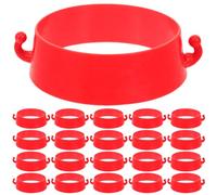Zerodeko 24 conectores de cadena de conos - Conector de enlace de cono de seguridad para barrera de entrada de vehículos - Collar de cadena de tráfico de plástico para seguridad vial,