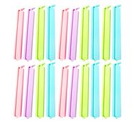 Zerodeko 24 Piezas Clip para Bolsa de Refrigerio de Plástico, Fácil de Abrir y Cerrar, Mantiene los Alimentos Frescos, Adecuado para Uso Hogar