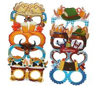 Zerodeko 24 Piezas Gafas Decorativas para Fiesta Oktoberfest Accesorios para Fotos Divertidas Ligeras y Portátiles para Eventos Festivos