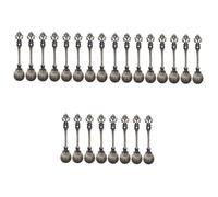 Zerodeko 24piezas Cucharas Vintage De Café y Postre Antiguo Bronce Para Café Té y Mezcla Para Hogar y Eventos