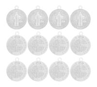 Zerodeko 25 Piezas de Dijes de Metal para Hacer Joyas, Colgantes San Benito Plateados, Suministros para Manualidades y Pulseras, Amuletos a Granel para Bricolaje y Creación de Collares