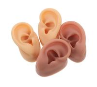 Zerodeko 2par Modelo de Oreja de Silicona Suave Modelo de Anatomía de Oreja Humana Realista para Práctica de Piercings Exhibición de Joyas Tienda de Entrenamiento de Artificial