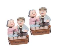 Zerodeko 2piezas Decoraciones para Pasteles para Padres De Resina Figuras De Pareja Enamorada para Boda Dorada Obsequio De Aniversario para para Decoración De Sala De Estar