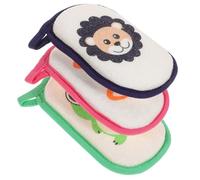 Zerodeko 3 Esponjas de Baño para Recién Nacido Diseño de Animales de Dibujos Animados Esponja Infantil Suave para Bebés Estropajo de Baño Gancho Paquete de 3 Unidades Multicolor Uso