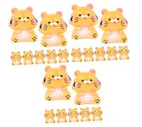 Zerodeko 3 Juegos 3 Juegos De Mini Adornos De Tigre Pequeños Y Lindos Modelos De Escritorio Pequeñas Figuras De Animales Salvajes Figuras De Tigre En Miniatura Mini Edificios A 7 Uds * 3