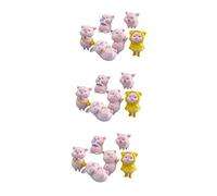 Zerodeko 3 Juegos Adorno De Cerdito Rosa Figuritas De Cerditos Decoración Micro Paisaje Cerdito Alcancía para Cerdo Relleno Cerditos Encantadores Decoraciones De Cerdito 6 Piezas * 3