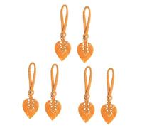 Zerodeko 3 Juegos Cuerda para Atar Cortinas Talón Alzapaños De Cortina De Oro Kiosko Salon Home Decor Lazo De Cortina para El Hogar Hebilla De Cortina De Otoño Madera Orange 2 Piezas * 3