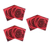Zerodeko 3 Juegos de Servilletas Elegantes de Rosas Rojas de X Cm Toallas de Papel Desechables a Granel para Fiestas 20 Hojas X 3