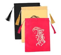 Zerodeko 3 piezas Bolsas de Satén para Pelucas Bolsas de Almacenamiento con Cordón Suaves y Compactas para Viaje y Protección de Pelucas