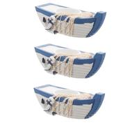 Zerodeko 3 Piezas Candelero Mediterraneo Mesa Decoración Linternas Buque Lámpara Quemador Memorial Azul Fiesta Más Cálido Calentador De Velas Jóvenes Araña Paseo En Vasos Faro Resina