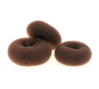 Zerodeko 3 Piezas de Dona para Hacer Moños de Pelo en Color Café, Moldeador Redondo de Nylon que Añade Volumen y Cuerpo para Mujeres en Fiestas y Ballet