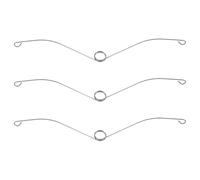 Zerodeko 3 Piezas Juego de Muelles de Acero para Extractor de Baño Excelente Tensión, Cubierta de Ventilador Plata Adecuado para Reparaciones DIY en Baños