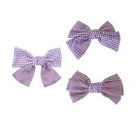 Zerodeko 3 Pinzas Pelo Lazo Grande Púrpura de Tejido, sin Marcas ni Hendiduras, Accesorio Versátil para Mujeres