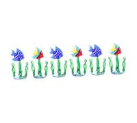Zerodeko 3 Series Estanque Plantas Acuáticas Adornos Super Humor Aqua Plant Decoraciones De Peceras Decoración del Acuario Agua Plantas Artificiales Decoración De Peces Vidrio 2 Piezas X 3
