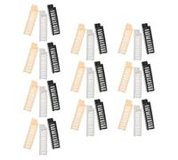 Zerodeko 30 piezas Peine Plegable Antiestático Pequeño con Dientes Dobles para Bolsillo Ligero y Portátil para Mujeres de Amarillo y Negro