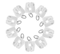 Zerodeko 30 Unidades de Poleas para Rieles de Cortina, Ruedas de Rodillo de Oruga de Plástico Duradero, Deslizadores Curvos Compatibles para Ventanas, Sala y Oficina, Funcionamiento Suave