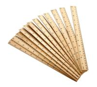 Zerodeko 30 Unidades Regla Recta de Madera Doble Escala, sin Bordes y Resistente, Adecuado para Uso Hogar Aula, Útil para Estudiantes y Profesores