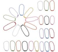 Zerodeko 300 piezas de cadena de bolas para adornos navideños, mini eslabones metálicos de 2 mm de diámetro, sujetadores para decoración navideña con conectores, cuerda para colgar llaveros de