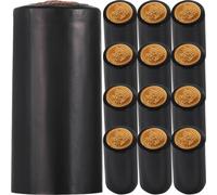 Zerodeko 300 Tapones de Vino Negro de Pvc Película Termorretráctil para Botellas, Diseño Pequeño y Delicado Bordes Redondeados, Ideales para Evitar Arañazos y Ahorrar Espacio