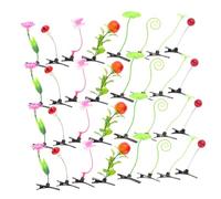 Zerodeko 32 Piezas Pinzas Pelo Forma de Planta Horquillas de Simulación para Niñas Accesorios Pelo Forma de Planta Pinzas para Brotes Cabello para Fiestas Infantiles