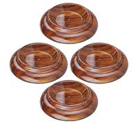 Zerodeko 4 Almohadillas Protectoras para Pies de Piano, Alfombrillas Antideslizantes de Algodón ABS y EVA, Diseño Madera, Paquete de 4 Unidades para Protección de Suelos en Interiores