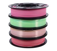 Zerodeko 4 bobinas de filamento PLA, 1,75 mm, 250 g/bobina, rosa + amarillo | Filamento PLA para la creación de figuras, material de filamento para impresión 3D para principiantes e impresores.