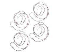 Zerodeko 4 cadenas de PVC de alambre de púas falsas de Halloween con simulación realista y diseño altamente resistente para casas embrujadas y decoraciones de fiesta aterradoras