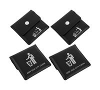 Zerodeko 4 Ceniceros Pequeños de Viaje de Bolsillo Ignífugos de PP Bolsa Portátil para Cenizas, Ligeros Prevención de Olores para Actividades al Aire Libre