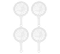 Zerodeko 4 coladores de plástico de malla fina para cocina con mango - Filtro de jugo de malla 100, 200, 300, 400 para jugos caseros, tamizado de líquidos, leche de frutos secos, miel, leche de
