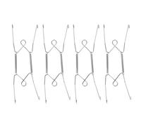 Zerodeko 4 colgadores de pared para platos: soporte vertical en forma de W para exhibición de platos, compatible con bandejas decorativas de 19 a 23 cm.