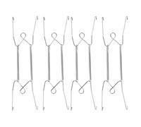 Zerodeko 4 colgadores de pared para platos: soporte vertical en forma de W para exhibición de platos, compatible con bandejas decorativas de 23 a 27 cm.