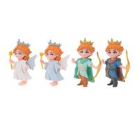 Zerodeko 4 Figuras de Princesas y Príncipes de Resina para Decoración de Tartas y Cupcakes Mini Figuras Coleccionables Románticas para San Valentín y Centros de Mesa Adecuado para