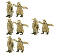 Zerodeko 4 Juegos Adorno De Pingüino De Latón Decoración Miniatura Rechoncho Juguete Baratijas Rompecabezas Pingüino De Bolsillo Adornos Navideños De Pavo Real Tanque Golden 2 Piezas*4