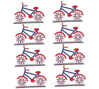 Zerodeko 4 Juegos Adornos De Bicicleta Decoración De Oro Oficina Adorno Decorativo del Coche Estética De La Decoración De La Pared Pósters Auto Señal De Neón Ciclista De Madera 2 Piezas * 4