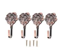 Zerodeko 4 Juegos Gancho Rosa Retenciones Vara Soportes Fin Titular De La Llave del Cinturón Puerta Barra De La Cortina Sostiene Soporte para Utensilios De Cocina Verter Decoración Planchar