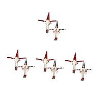 Zerodeko 4 Juegos Hebilla De Cortina Navideña Navidad Hombre Árbol Miniatura Exterior Hada De Navidad Ojal Figuritas Ventana Anillos De Cortina con Clips 2 Piezas*4